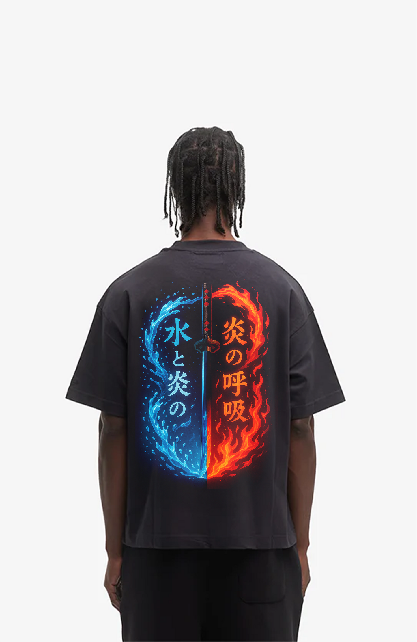 Tanjiro Dual Breathing Oversized T-Shirt